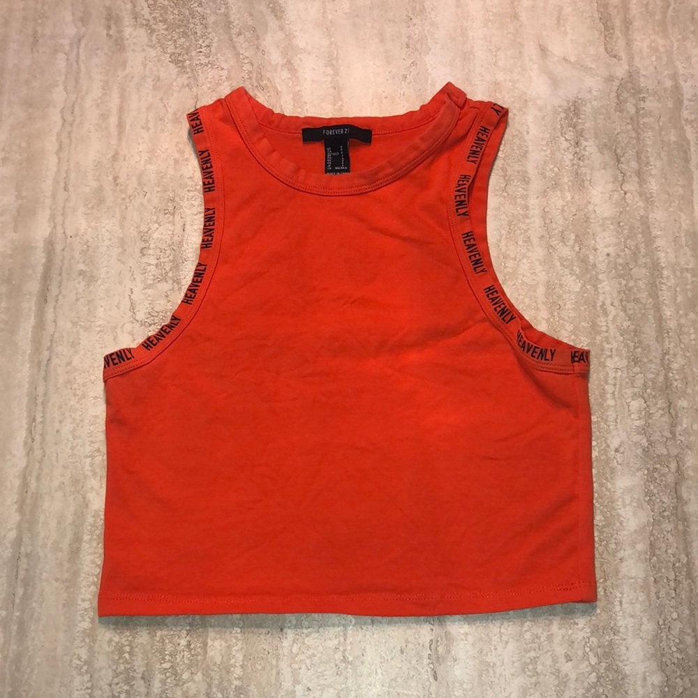 Women’s Orange Sleeveless Crop Top
